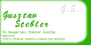 gusztav stebler business card
